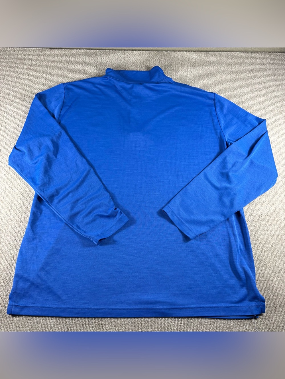 Fort Valley State Nike DriFit Mens XL Blue Pullover 1/4 Zip yelllow WildCat logo - Picture 9 of 9
